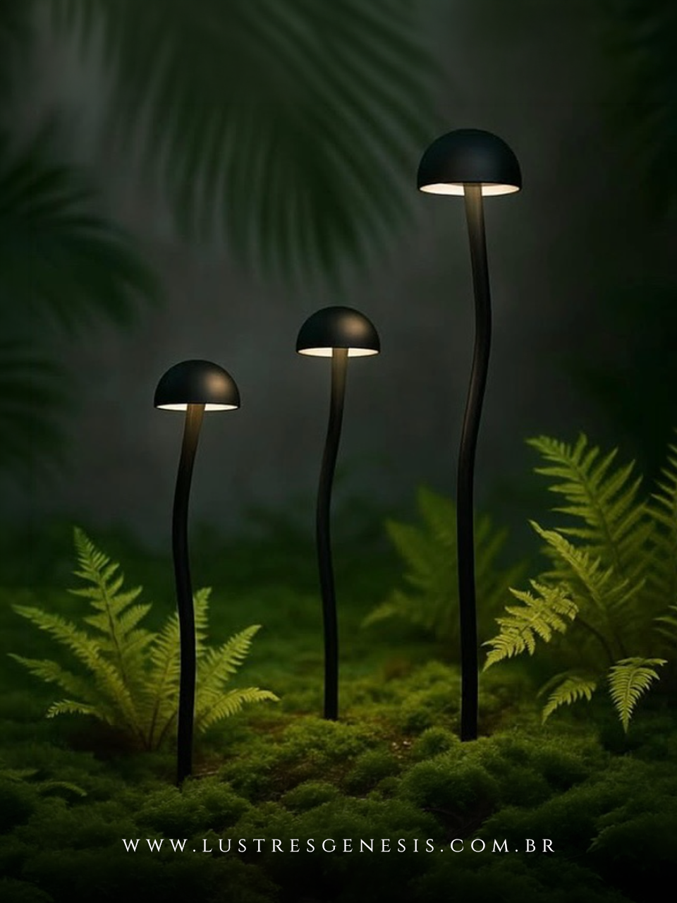 Espeto Kogu Ilumina&ccedil;&atilde;o Externa de Luxo Preta V&aacute;rios Tamanhos